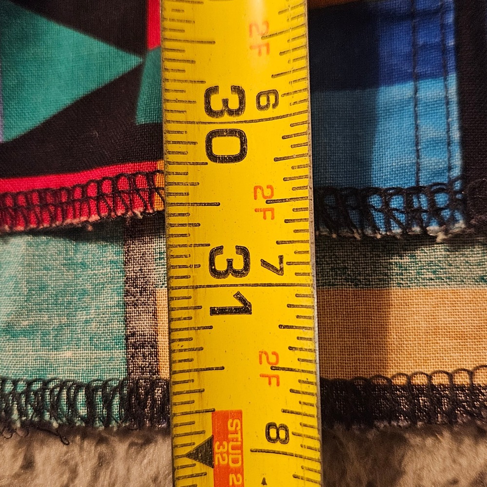 Vintage Wrangler Western Shirt Mens Large Multi Color Geometric Block Print 90s - Picture 6 of 9